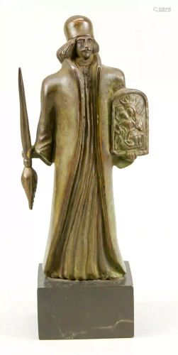 Sculptor c. 1900, standing figure w