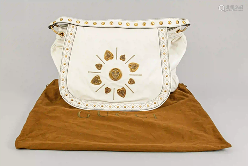 Large Gucci handbag, white leather,