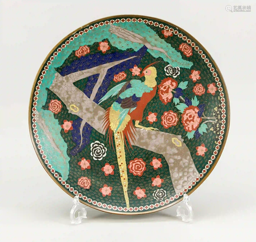 CloisonnÃ© plate, Japan, 19th centur