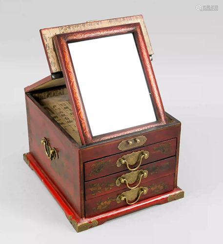 Jewelry box with mirror, China, 20t