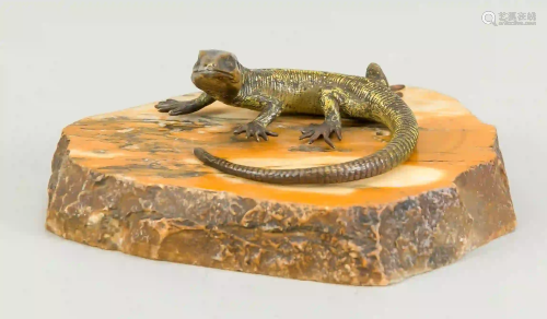 Viennese bronze around 1900, lizard