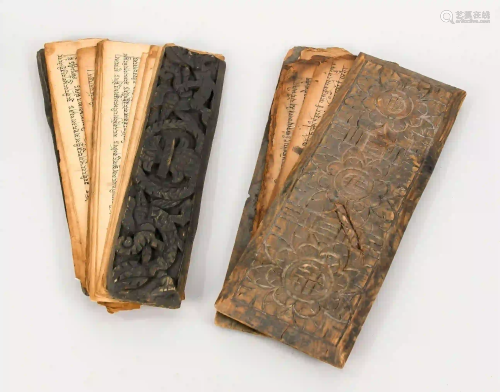 2 palm leaf manuscripts, Southeast