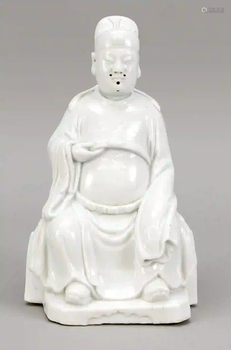 Bland de Chine figure of Guandi, Ch