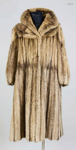 Ladies mink coat, gray-black mottle