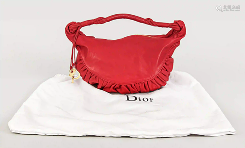 Croissant of Dior, red leather, gat