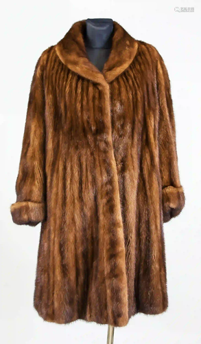 Ladies mink coat (Paletto), dark br