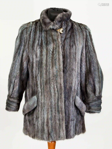 Ladies mink jacket, blue-gray. With