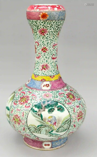 Famille Rose vase, China, 18th cent