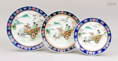 3 plates, Japan/China, 19th/20th c.