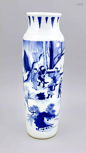 Blue and white sleeve vase, China,