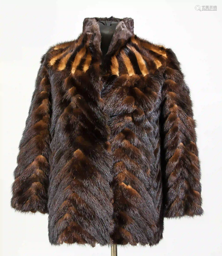 Ladies mink jacket, dark brown, dia