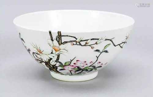 Famille rose bowl, China, 2nd h. 20