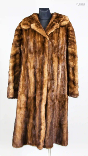 Ladies mink coat, brown. On a label