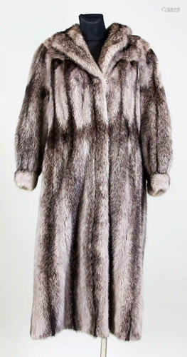 Ladies mink coat, gray-black mottle