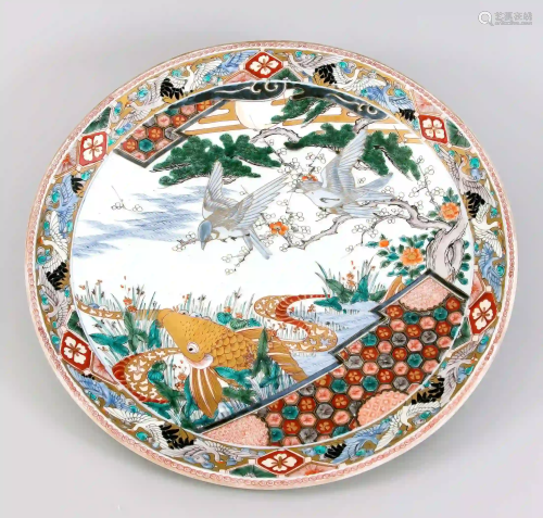 Large Imari plate, Japan, late 18th
