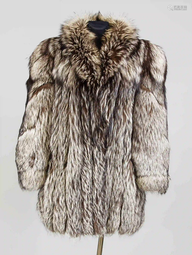 Ladies silver fox jacket/half coat,