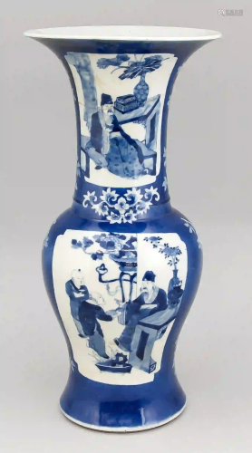 Baluster vase with powder blue glaz