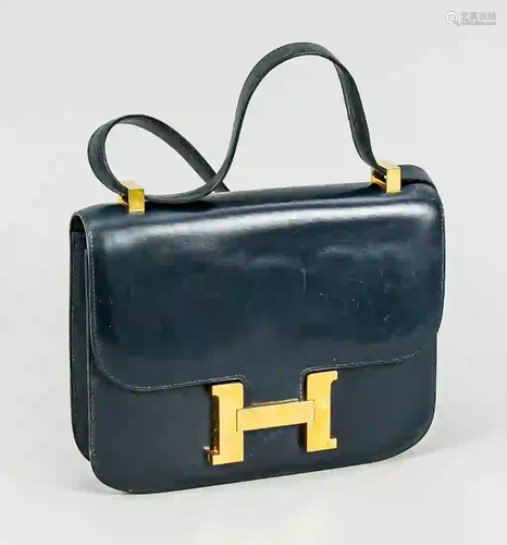 Handbag HermÃ¨s Constance, dark blue