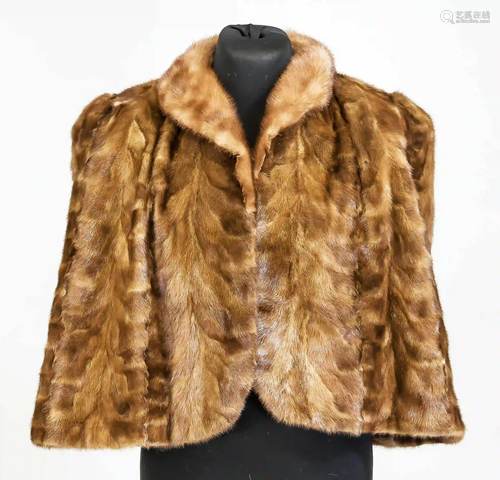 Ladies mink cape, brown, without na