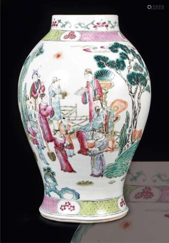 粉彩人物罐 早期购于上海拍卖公司