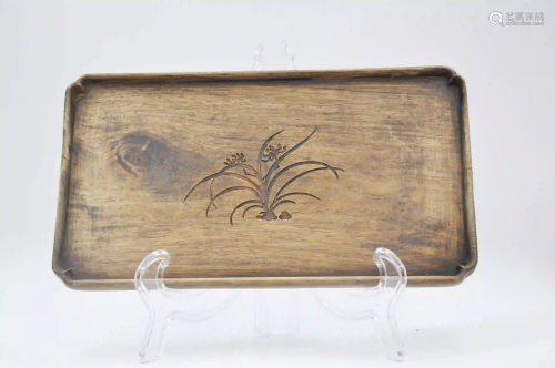 19th century wood tea tray