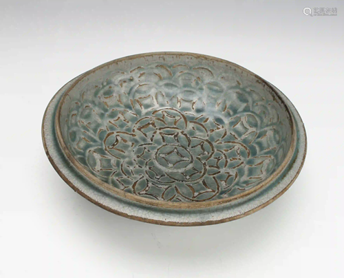 CELADON CRACKLE BOWL