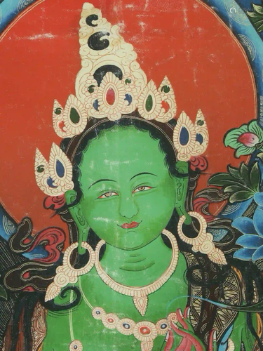 THANGKA OF GREEN TARA