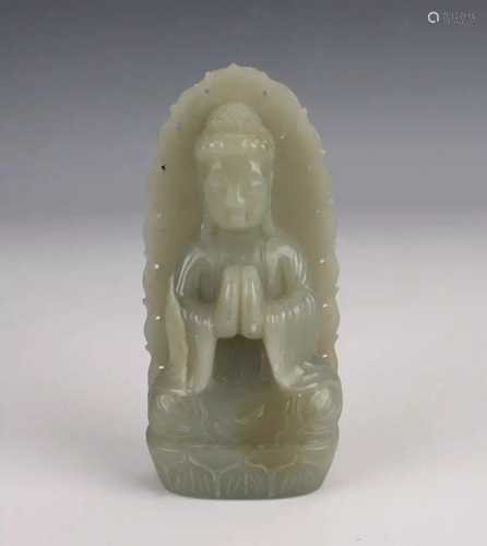 SMALL CARVED JADE BUDDHA