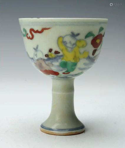 SMALL WUCAI HIGH HEELED CUP