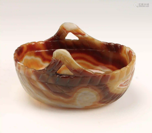 CARVED JADE BASKET FORM