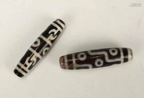 2 DZI BEADS