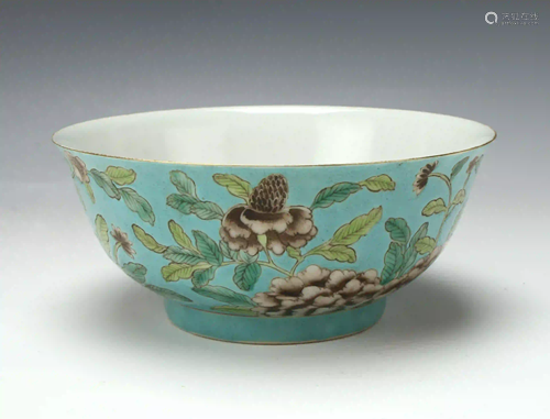 TURQUOISE GARDEN FLOWER BOWL