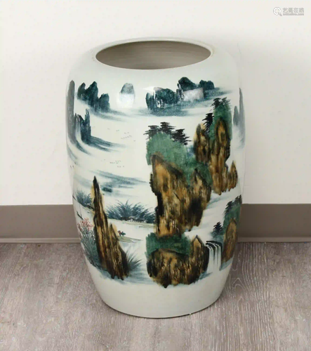 LARGE LANDSCAPE VASE