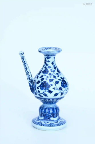 A Blue and White Twining Flower Pattern Porcelain