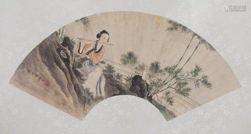 A Chinese Figure Painting, Huang Jun Mark