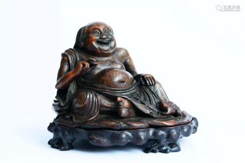 A Bamboo Carved Figure Statue