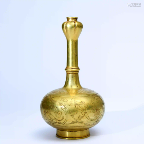 A Gold Garlic-head Bottle