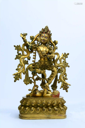 A Gild Bronze Statue of Vajravarahi Dorje Phakmo