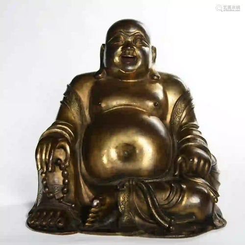 A Gilding Copper Maitreya Statue