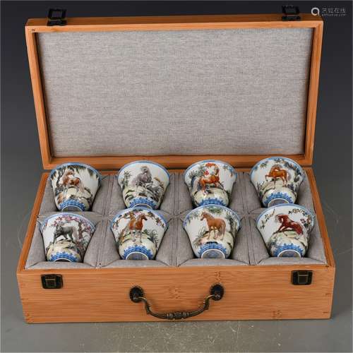 A Set of Chinese Porcelain Cups