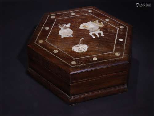 A Chinese Carved Hardwood Box