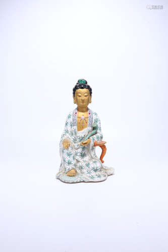 chinese famille rose porcelain avalokitesvara