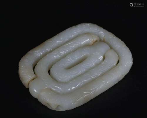 chinese white jade pendant