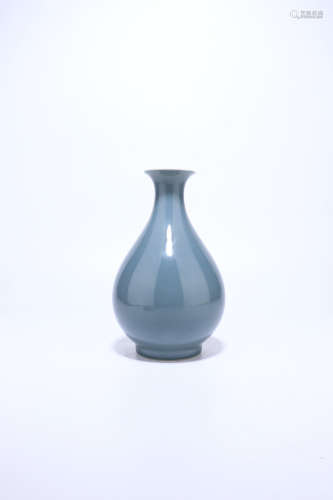 chinese blue glazed porcelain pear shaped vase