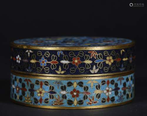 chinese cloisonne box with lid