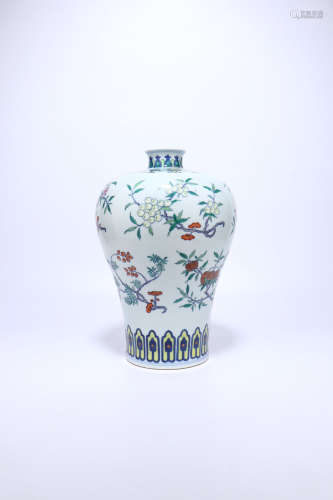 chinese blue and white doucai porcelain meiping