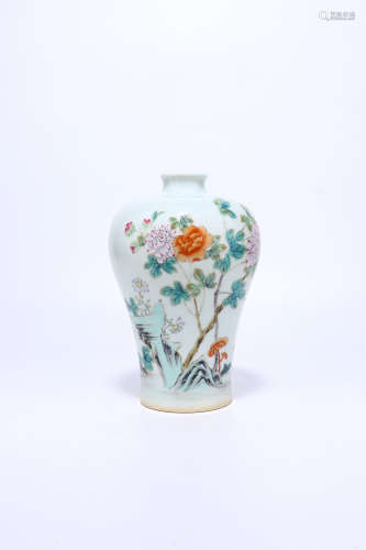 chinese famille rose porcelain meiping
