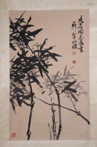 chinese painting by zhu qizhan
