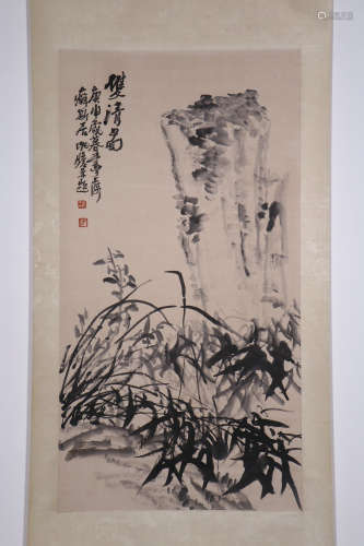 chinese painting by zhu qizhan