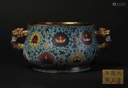 chinese cloisonne censer